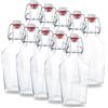 BAUER 10 bottiglie vuote in vetro da 200 ml con chiusura a scatto. Piccole bottiglie da riempire con liquori, grappa, aceto e olio, mini bottigliette da liquore, bottiglie di liquore, grappa, liquore