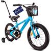 sun baby Verdant Bike Bicicletta per bambini 16 pollici ruota dimensioni, 2-6 anni, bicicletta da bambino con rotelle, bmx da bambino (16 pollici, Blu)