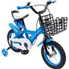 TESUGN Bicicletta per bambini da 12 pollici, unisex, blu, per bambini da 3 a 6 anni