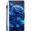 EuoDuo Cover Libro per Honor 70 Lite Custodia con Disegni Portafoglio PU Pelle Completa Protettiva Caso Magnetica Flip Wallet Case - Brillantini Blu Rosa
