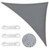 WDAFLG Vela Ombreggiante Triangolare 3 x 3 x 4,3 m, Protezione UV 95%, Tenda a Vela Dotata di Fibbia a D in Acciaio Inox su Ogni Angolo e Coulisse da 2,4 m, Adatta per Giardini, Piscine