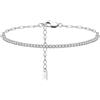 Bellitia Jewelry Bracciale Tennis S925 Argento Placcato Oro per Donna Bracciale Regolabile in Zirconi Set di Bracciali Cristalli Classici Diamanti Brillanti Regalo per Fidanzata, Mamma, Amica
