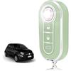 TOOMUME Cover Chiave, Guscio Chiave Adatto per Fiat 500 Punto Bravo Brava Panda Abarth Doblo Ducato Idea Linea Ulysse Tipo Lancia Ypslon Delta Musa, Custodia Chiavi Telecomando Copri Chiavi - Flip Key