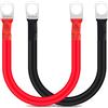 JatilEr 2 Cavi Di Batteria Da 12 V M8, Cavi Di Batteria Da 30 Cm, Cavo Di Batteria Da Auto Da 35 Mm, Rame Puro, Cavi Di Batteria Da 12 V Resistenti, Per Motocicletta, Batteria Solare Da Auto