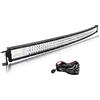 Willpower Barra LED Curva 127cm 50 Pollici 648W Fari LED 12V 24V Impermeabile Faretti LED Faro da Lavoro LED Barra Luci LED per Fuoristrada Auto Trattore Camion 4x4 Barca ATV con Cablaggio