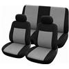 Susy Shop COPRISEDILI UNIVERSALI per Auto Kit Anteriore E Posteriore Vari colori Soft Confortevole Traspirante Protezione per Sedili Auto (Nero/Grigio)