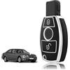 TOOMUME Cover Chiave TPU, Custodia Chiave Adatto per Mercedes Benz A/B/C/E/R/S Classe GLA GLC GLK CLA W176 W203 W204 W205 W211 W212 W245 BGA, Copri Chiavi Guscio Chiave Auto Telecomando - Smart Key