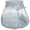 Selonis Tenda 105X90 Castello Con Palline Colorate Per Bambini, Grigio