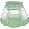 SELONIS Tenda 105X90 Castello con Palline Colorate per Bambini, Verde Chiaro