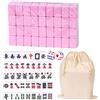 Toolo Mahjong Set di Giochi in Versione Cinese Tradizionale - 144 Tessere, Gioco da Tavolo da Viaggio, Classico Puntelli di Intrattenimento per Feste e Giochi di Società