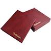COLLECTOR - Banconote, Album in Custodia, Cartella, Libro per Banconote, con 15 Pagine E 15 DIVISORI - Alta capacità (Rosso)