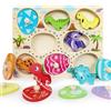 LZDMY Giocattoli da 1 Anno Bambino Montessori Puzzle di Legno, Uova Dinosauro Plug-in Giocattolo per 10-36 Mesi Ragazze Ragazzi Bambini Afferrare Puzzle Ordinamento Gioco Compleanno Pasqua Regalo