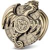 Keller & Weber DND Ruota Dadi Spinner - 7-in-1 Drago Metallici D&D con Roulette, Gyro di Dito, Scatola Regalo, Accessori per Giochi di Ruolo e Società - Bronzo