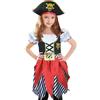 Sincere Party Party Ragazze Costume Pirata Pirata Bcaneer Principessa Deluxe Dress & Cappello Pirata per Bambini 3-10 anni