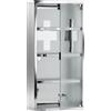 HomCom Armadietto Medicinale Cassetta Porta Medicina a Quattro Ripiani in Acciaio Inox 30x12x60cm|Aosom