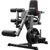SPORTNOW Calf Machine con Schienale e Cuscinetti Regolabili, in Acciaio, Plastica ed EVA, 100x90x105 cm, Grigio e Nero