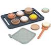 Janod Laboratorio Legno-Kit da Forno-Vassoio per Biscotti con Guanto e spatola-Giocattolo imitativo Accessori da Cucina Ideali per Bambini-da 3 anni-J06643, J06643