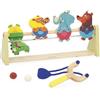 Janod Tiro a Segno in Legno per Bambini, Gioco con Bersaglio, 4 Personaggi, 1 Lanciatore, 2 Palline in Feltro, Sviluppa precisione e concentrazione, Giocattolo in Legno, da 5 Anni, J03372