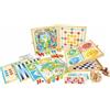 JEUJURA Coffret de Jeux classiques - 150 regles - Pions bois
