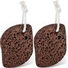 PHOGARY Pietra pomice per piedi e mani 2 PC, Naturale Pedicure Tools per calli rimozione Pelle dura, Esfoliazione del piede naturale per rimuovere la pelle morta (Marrone Lava Pomice)