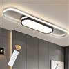 Oninio Moderna Plafoniera 80cm Lampadario LED Soffitto Plafoniera Dimmerabile con Telecomando 45W Lampadario Soffitto per soggiorno Cucina Sala da pranzo Camera da letto