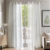 Deconovo Tende Velate per Interni, Tende Lino Effetto Naturale con Filtraggio della Luce, per Salotto e Camera Moderne, Traspiranti e Leggere, Certificato OEKO-TEX, 2 Pezzi, 140x225 cm, Grigio Chiaro