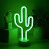 Aslanka Lampada cactus, Lampada Led Effetto Neon - Insegna al neon LED alimentata a batteria o USB - Insegne luminose per camera da letto per Natale, feste, bar