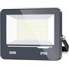 TOPAUBUB Faretto Fari Faro a LED da Esterno 50W 5000LM - IP66 Impermeabile 6500K Luce Fredda Faretto LED Esterno per Giardino, Patio, Terrazza, Garage(1 Pezzi)