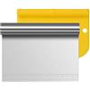 Olinner 2 Pezzi Tagliaimpasto, Spatola Cucina per Taglio, Raschietto Impasto Acciaio Inox, Tagliapasta Spatola Plastica, Raschietto per Pasta, Tagliapasta Multiuso con Scala per Torte Pane Verdure