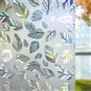 Qualsen Pellicola per Vetri Finestre 3D Motivo a Foglie 30x200cm, Pellicola Privacy Finestre Effetto Arcobaleno Decorative Elettrostatico Non Adesiva Anti-UV per Casa Ufficio Cucina