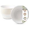 BIOZOYG Piatti usa e getta Vaschette per zucchero da cucina I piatti biodegradabili I Piattini da zuppa Ciotola Piatti pasta Piatto da portata I 50 x Piatto fondo 500ml, rotondo 15cm