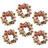 CosyAurora Portatovaglioli di Natale Set da 6, Portatovaglioli Portatili di Natale per Decorazioni da tavola per feste e cene (Ghirlanda, 6 PZ)