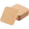RUNFENG 8 Pezzi Sottobicchiere in Legno di Sughero 3 mm di Spessore,10 cm Sottobicchieri Piazza Antiscivolo Resistenti al Calore Lavabili per Adatto a Casa Ufficio Bar Bevande Bicchieri Tazze (Piazza)