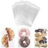 RIVIEVAL 100 sacchetti in cellophane trasparente, piccoli, autoadesivi, per biscotti, pasticceria, dolci, biscotti, 12 x 15 cm