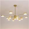 KRIPINC Lampadario Sputnik Oro LED Vintage Industrial Mid-Century 12+1 Luci