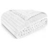 Aomig Coperta, Pile Peluche di Coniglio Coperta, Plaid Divano 100×150cm, Coperta Pelosa Morbida, Coperta Matrimoniale per Il Comfort, Coperta in Pelliccia di Coniglio Finta per Divano e Letto Bianca