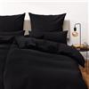 Blumtal Copripiumino Singolo 135x200 e Federa 50x80 - Set di Lenzuola in microfibra extra morbida certificata Oeko-Tex, Set Copripiumino Singolo con 1 Federa - 2 pezzi - Nero