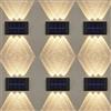 flintronic 6 Pezzi Lampada da Parete Solare, Lampade Solari Regolabili con 6 LED a Lampada Calda, Luci Solari da Esterno, Impermeabile IP65, per Veranda, Percorso, Garage