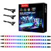 Speclux, Luci Magnetiche Per PC Arcobaleno, Striscia LED RGB Per PC, Indirizzabile Digitale, WS2812B, 5 V, 3 pin, Compatibile Con ASUS Aura SYNC, Gigabyte ARGB Fusion, MSI Mystic Light (4 strisce)