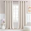 MRTREES Tende Semi-Oscuranti per Interni 2 Pezzi, Tende Termiche Isolanti con Anelli Tenda Semi-Oscurante per Finestra Camera da Letto Soggiorno Moderna 140x250 CM, Beige Chiaro