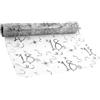TaimeiMao Runner da Tavolo Compleanno28 cm × 10 m, Tovaglia di Buon Compleanno, Runner Argento per Tavolo, Rete Lucida con Lamina D'oro per Compleanni, Feste