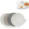 SHENGYIG Sotto Pentola da Cucina 4 Pezzi Poggia Pentole Calde, Tovagliette Rotonde, Tappetini per Scudo Termico, Filo Cotone Sottopiatti Rotondi Eleganti, Presine Tessute per Casa, Ristorante