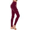 Generic Women Leggings Pocket Design Butt Lifting Active Leggings High Waist Tummy Workout Cargo Pants 𝗣antaloni Contenitivi Abbigliamento (Wine, XXL)
