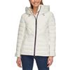 Tommy Hilfiger Giacca trapuntata da donna, con cappuccio, elasticizzata, trapuntata, con tasche, bianco, XX-Large