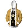 Syqiya Keigo Takami, felpa a maniche lunghe, con stampa 3D, unisex, a marrone, S (petto 104 cm)
