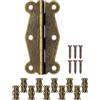 FUXXER® Set di 10 mini cerniere in metallo, stile vintage, 48 x 24 mm