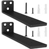YFCVIP 2 Pezzi Supporti per Scaffali, Staffe per Mensole Pesanti, Supporti Mensola Reggi Mensola Porta Mensole da Muroper la Casa, la Cucina e l'ufficio | 30cm, Portata 70 Kg (Nero) 12in