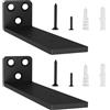 YFCVIP 2 Pezzi Supporti per Scaffali, Staffe per Mensole Pesanti, Supporti Mensola Reggi Mensola Porta Mensole da Muroper la Casa, la Cucina e l'ufficio | 15cm, Portata 70 Kg (Nero) 6in