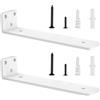 YFCVIP 2 Pezzi Supporti per Scaffali, Staffe per Mensole Pesanti, Supporti Mensola Reggi Mensola Porta Mensole da Muroper la Casa, la Cucina e l'ufficio | 30cm, Portata 70 Kg (Bianco) 12in