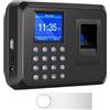 Diseleri Rilevatore Presenze con Impronta Digitale, Orologio per Dipendenti, Timbratura in Macchine per Piccole Imprese, per LCD 2,4, Check-in con Disco U da 8G, Tutto in italiano - Registratori